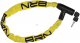 LU 130 G  Lucchetto a catena Blindo 80 cm x 6 mm maglia tonda rivestito in tessuto GIALLO